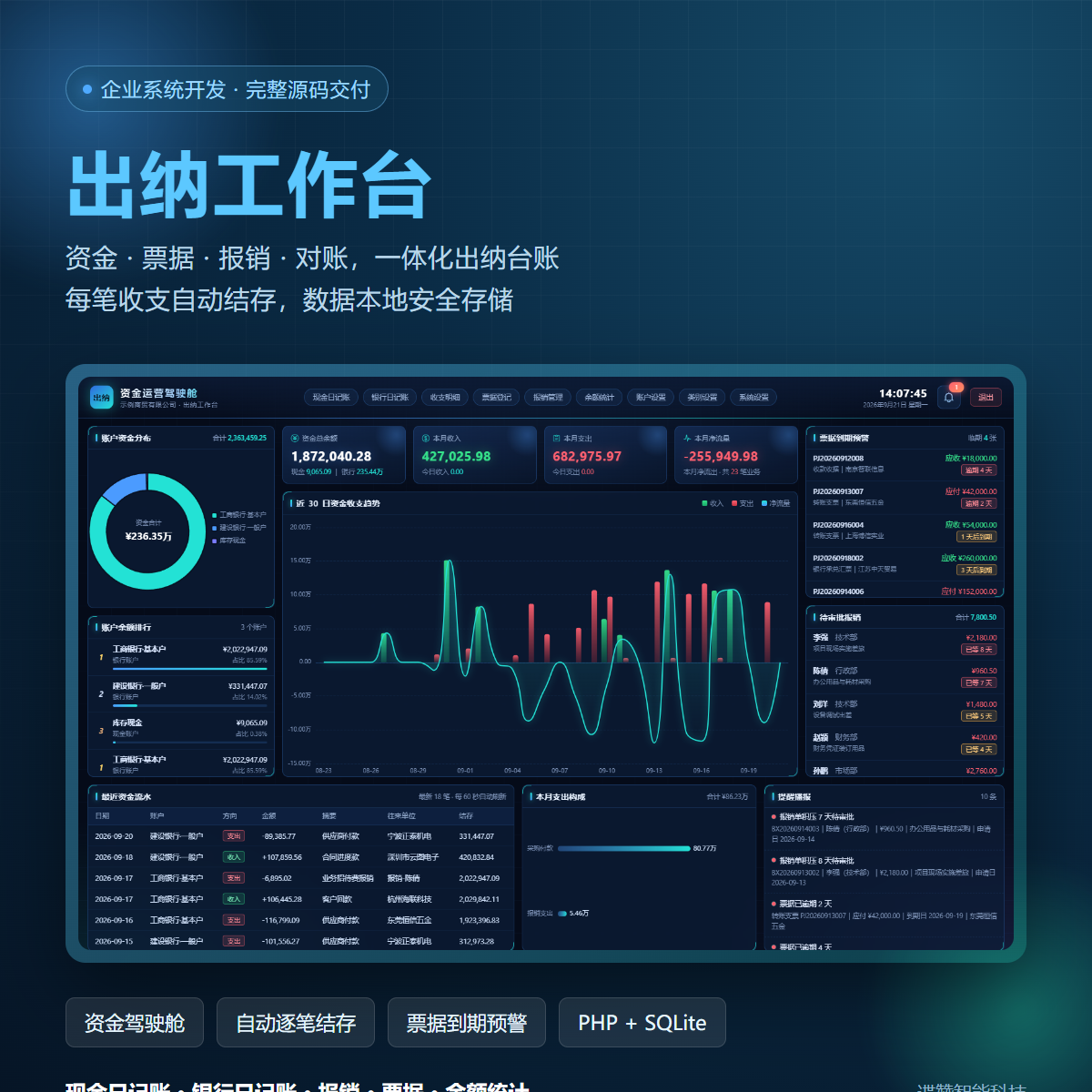 出纳工作台
